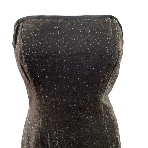 NWT Alex Evenings Sleeveless Black Metallic Evening Gown Maxi Dress Sz 12 #6G - Picture 4 of 7